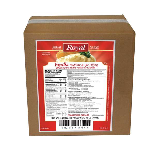Royal Royal Vanilla Instant Pudding And Pie Filling Mix 45lbs 48755